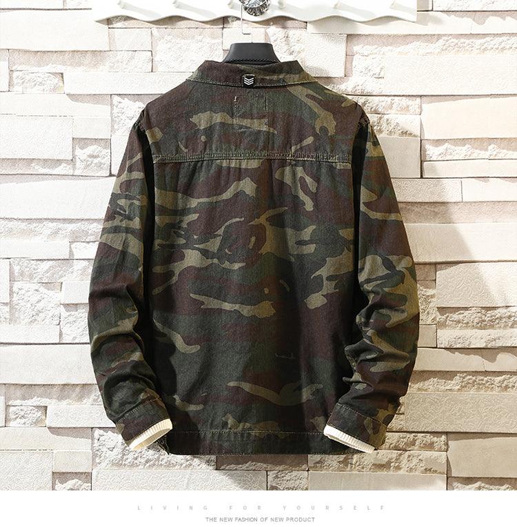 New Mens Camouflage Denim Jacket Coat Man Coats Jaqueta Masculino Jeans Jacket & Coats Fashion Design Autumn Brand Clothing - Hickstreetcorp