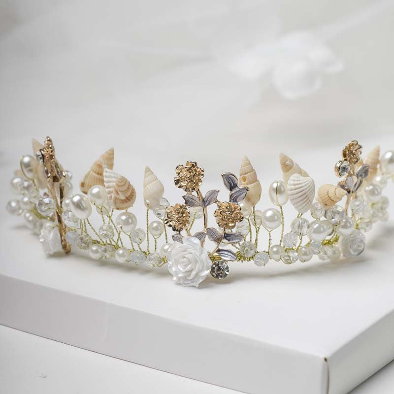 Headdress Flower Hair Band Baroque Hair Accessories Photo Studio Wedding Accessories - Hickstreetcorp