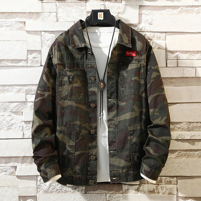 New Mens Camouflage Denim Jacket Coat Man Coats Jaqueta Masculino Jeans Jacket & Coats Fashion Design Autumn Brand Clothing - Hickstreetcorp