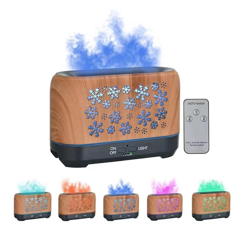 Christmas Snowflake Pattern Humidifier Household Colorful Aromatherapy Humidifier Atmosphere Colorful Diffuser - Hickstreetcorp