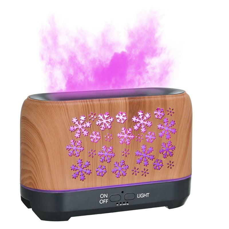 Christmas Snowflake Pattern Humidifier Household Colorful Aromatherapy Humidifier Atmosphere Colorful Diffuser - Hickstreetcorp