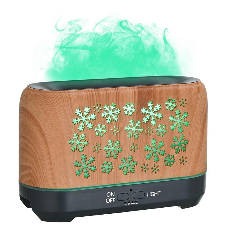 Christmas Snowflake Pattern Humidifier Household Colorful Aromatherapy Humidifier Atmosphere Colorful Diffuser - Hickstreetcorp