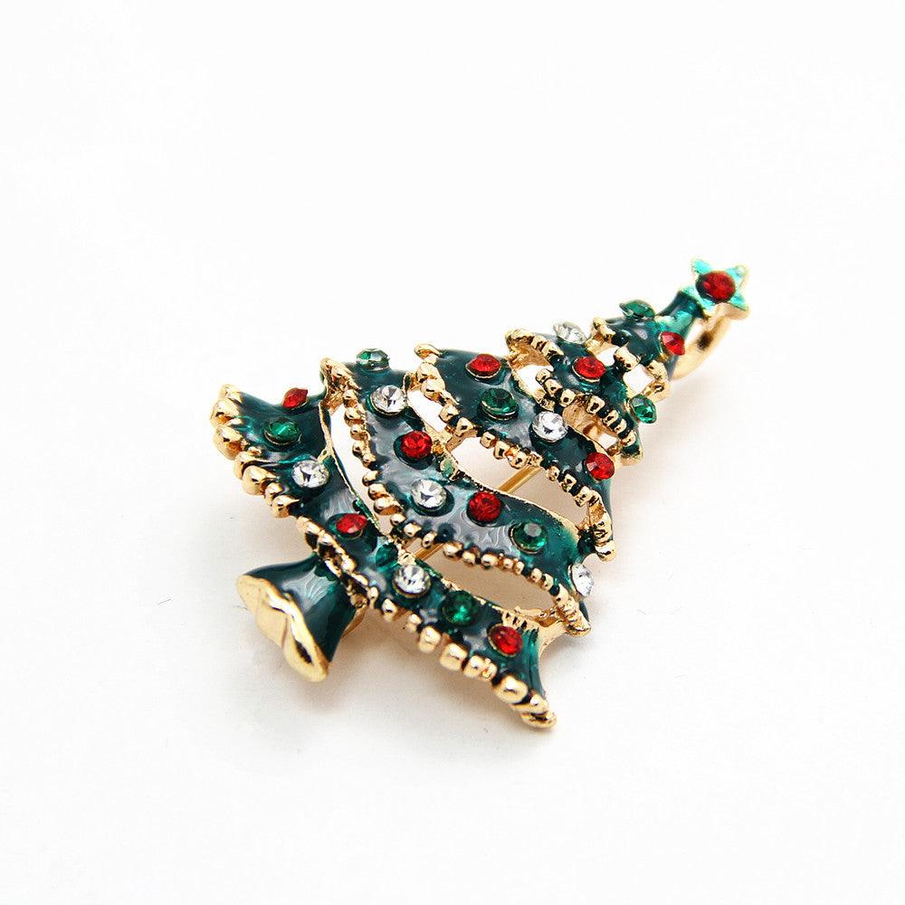 Christmas Tree Brooch Pin Women Girls Jewelry - Hickstreetcorp