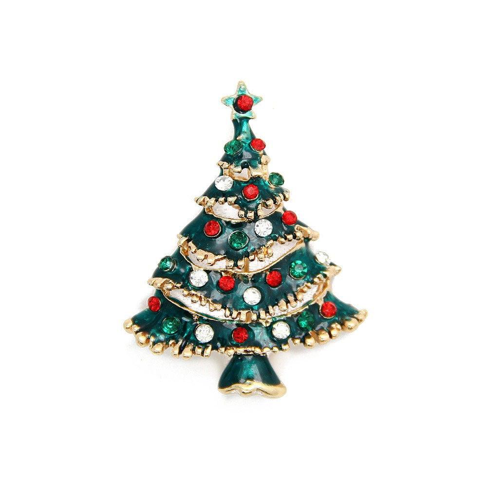 Christmas Tree Brooch Pin Women Girls Jewelry - Hickstreetcorp