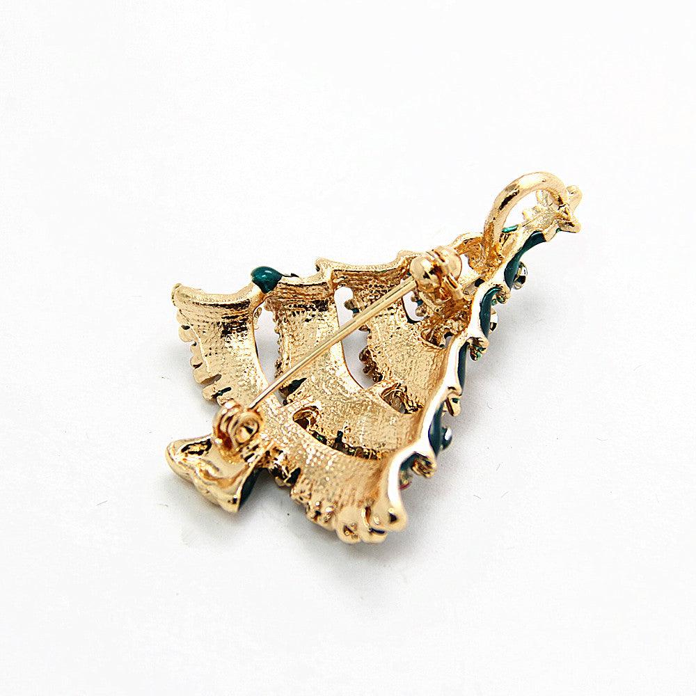 Christmas Tree Brooch Pin Women Girls Jewelry - Hickstreetcorp