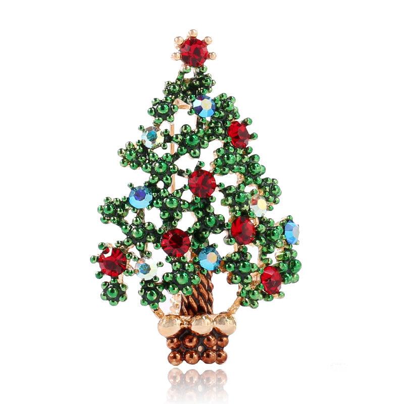 Christmas Tree Brooch Pin Women Girls Jewelry - Hickstreetcorp