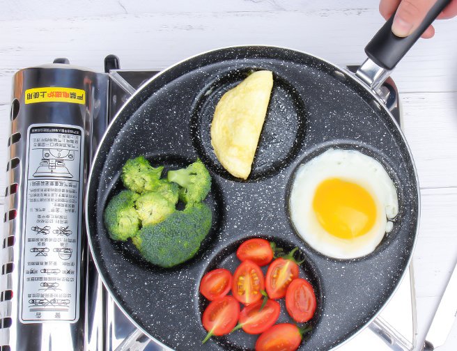 Egg Frying Pan Nonstick Pancake Pans 4 - Cups Cookware Pancake Pan Egg Pan Suitable For Gas Stove Induction Cooker - Hickstreetcorp