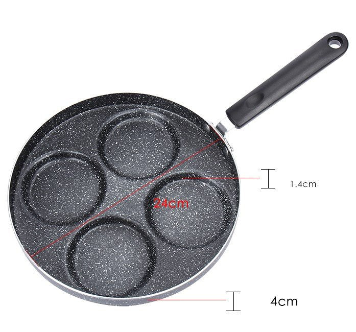 Egg Frying Pan Nonstick Pancake Pans 4 - Cups Cookware Pancake Pan Egg Pan Suitable For Gas Stove Induction Cooker - Hickstreetcorp