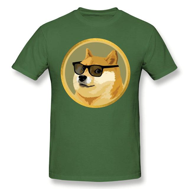 Men Clothing Dogecoin T Shirt Doge Coin Apparel Fashion Shor - Hickstreetcorp